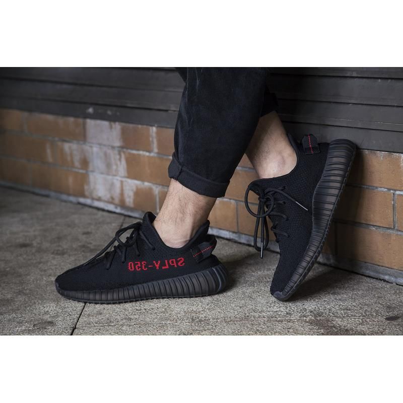 adidas yeezy boost 350 v2 8k infant black red bred bb6372 