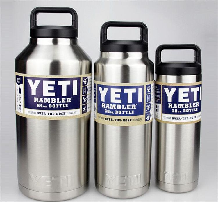 64oz Yeti Rambler Stainless Steel Cups Large Capacit Cooler 64 Oz 36oz