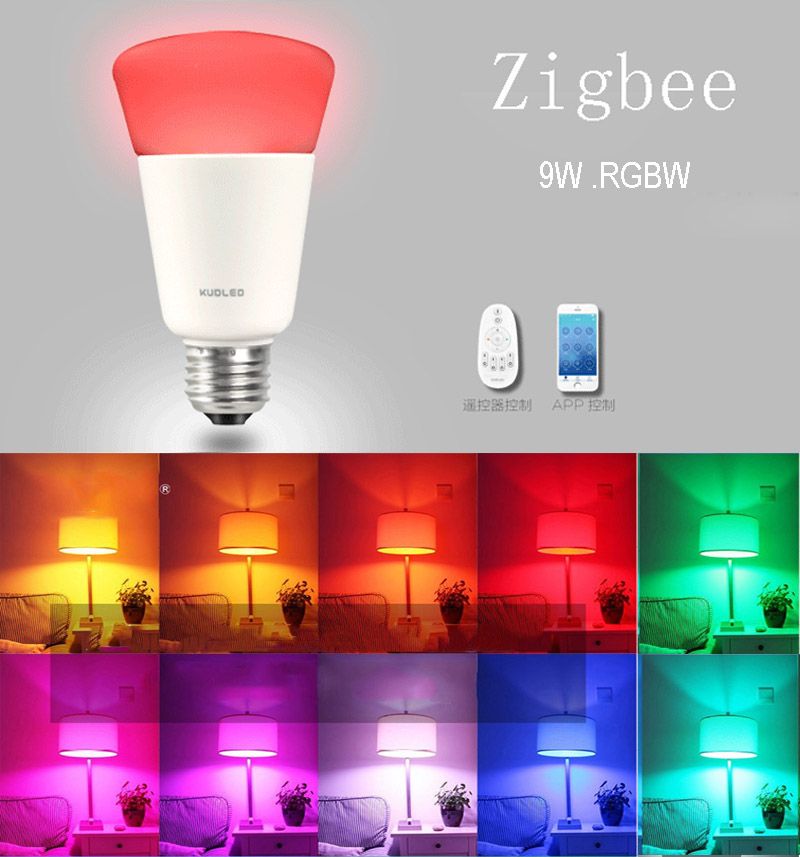 Zigbee 9w Led Light Bulb With Zigbee Hub, Wireless Bulb, Smart Bulb