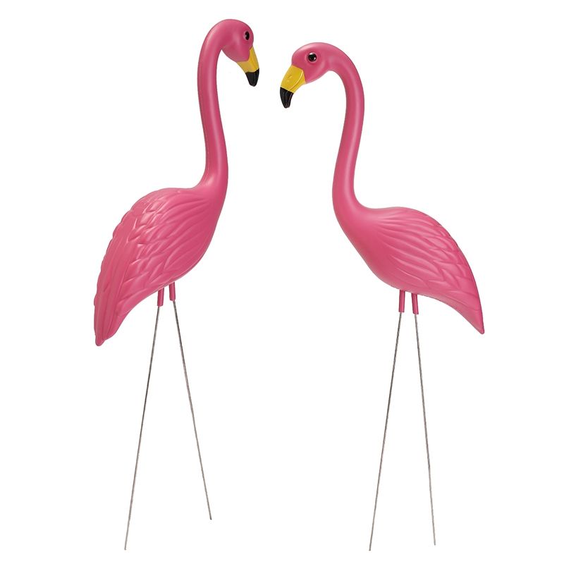 Wholesale 31'' New Arrival Plastic Pink Flamingos Yard Garden Lawn Art