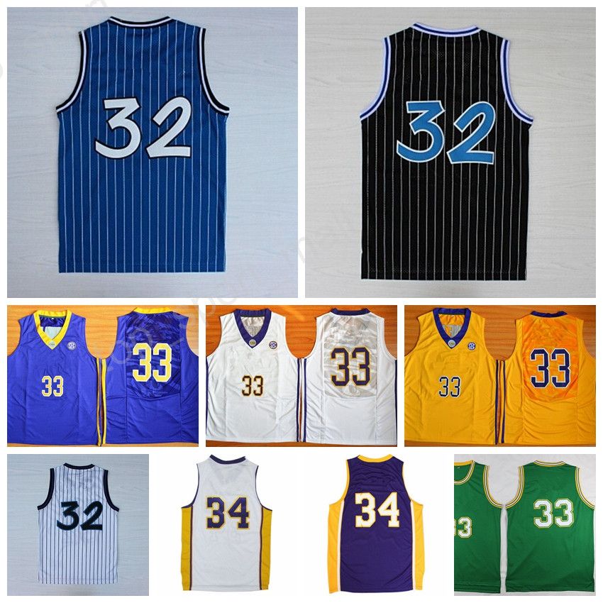 2017 High 32 Shaquille Oneal Jersey Men 34 Shaquille O Neal 33 Oneal