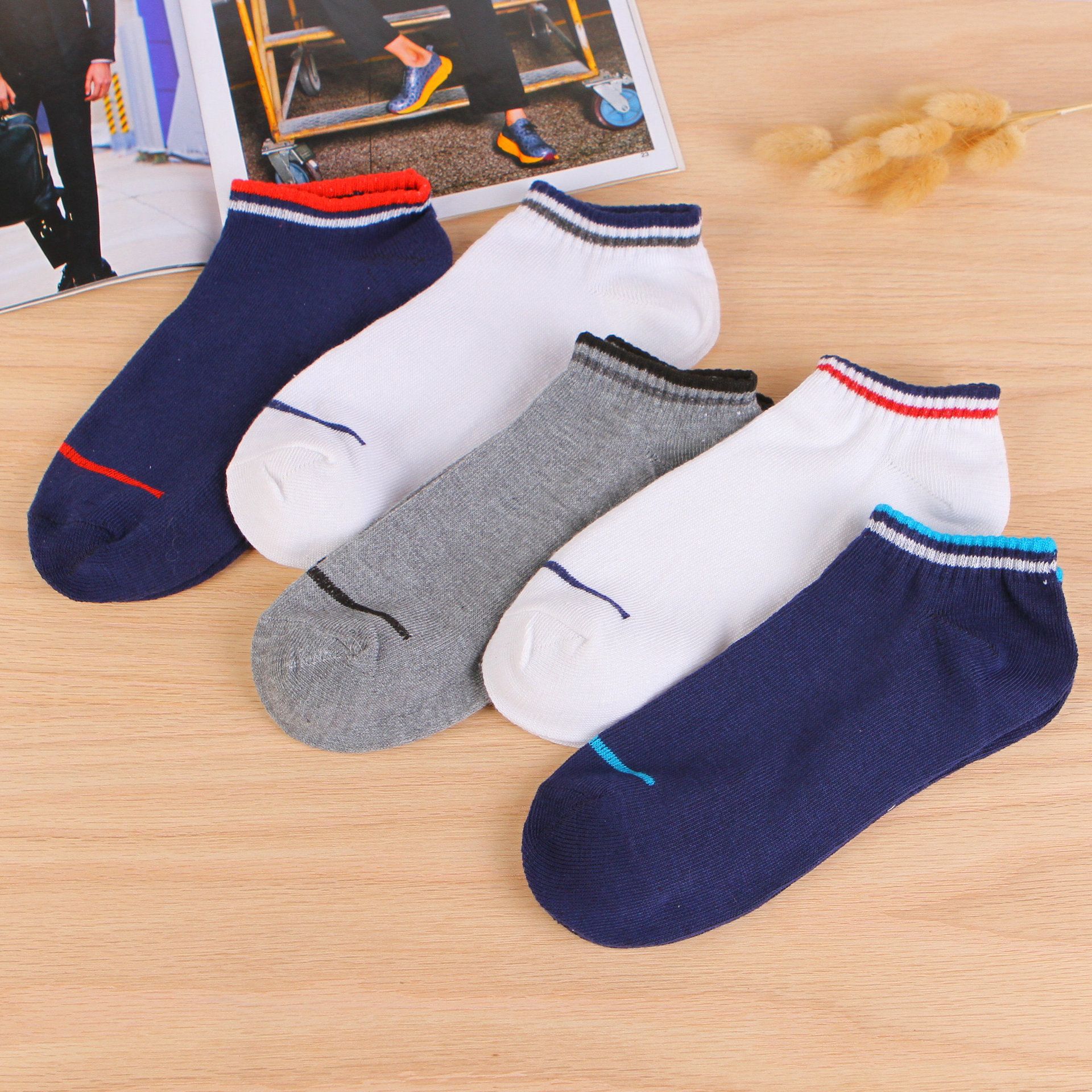 2017 Spring Summer Men Cotton Ankle Socks For Men'S Business Casual