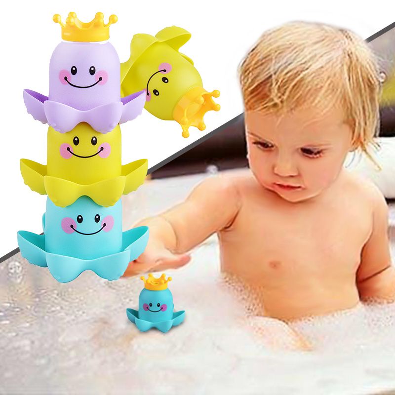 2017 Wholesale Leadingstar Cup Baby Bath Toys Cute Octopus Colorful