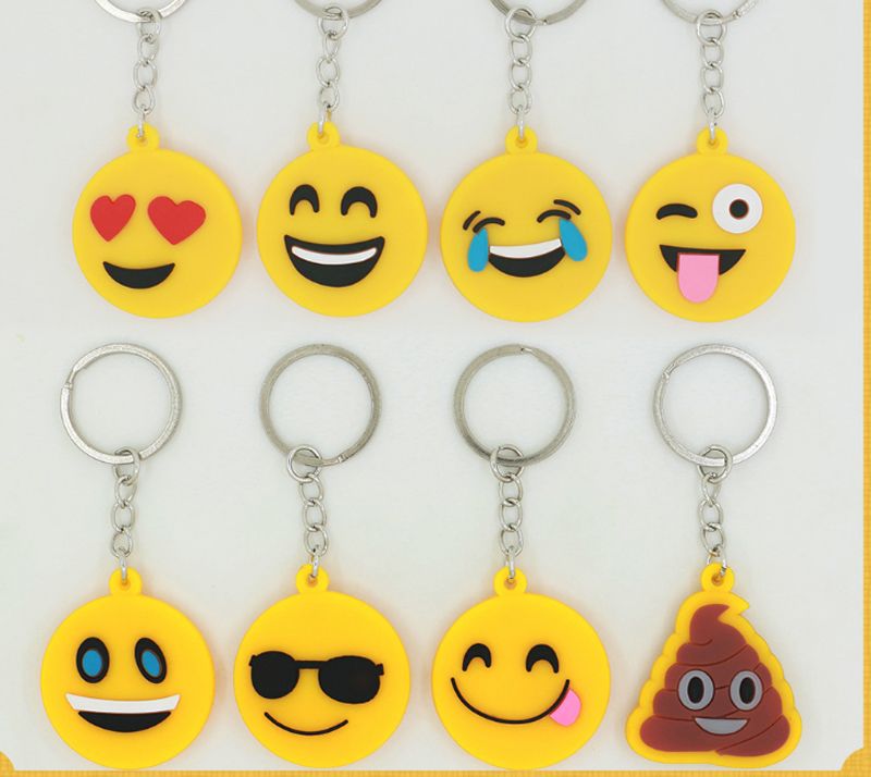 Emoji Key Chains Small Keychain Emotion Yellow Qq Expression Stuffed