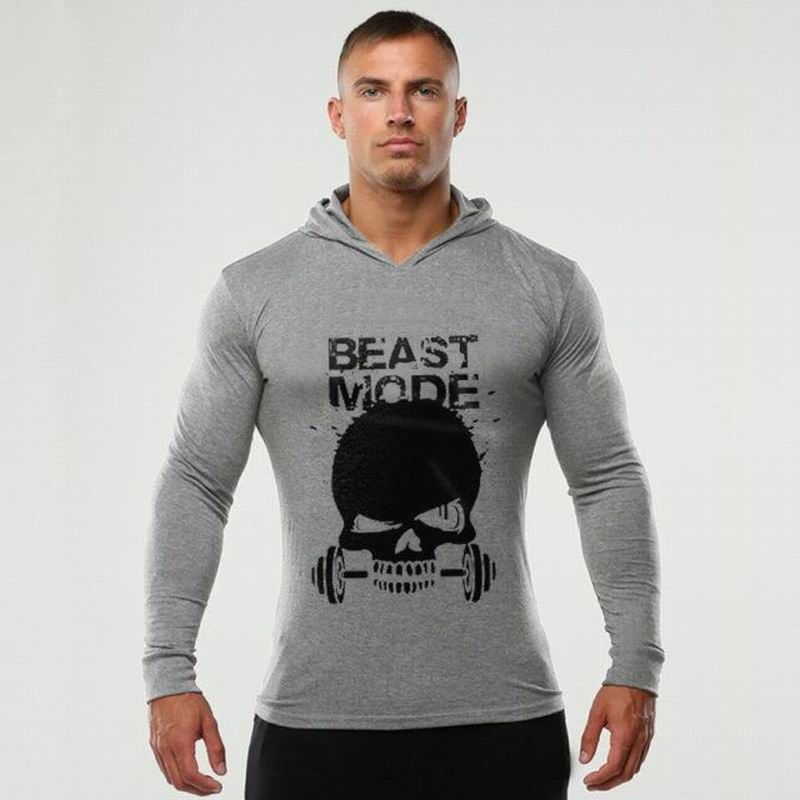 2017 Wholesale Autumn Men Beast Mode Hoodies Fitness Bodybuilding