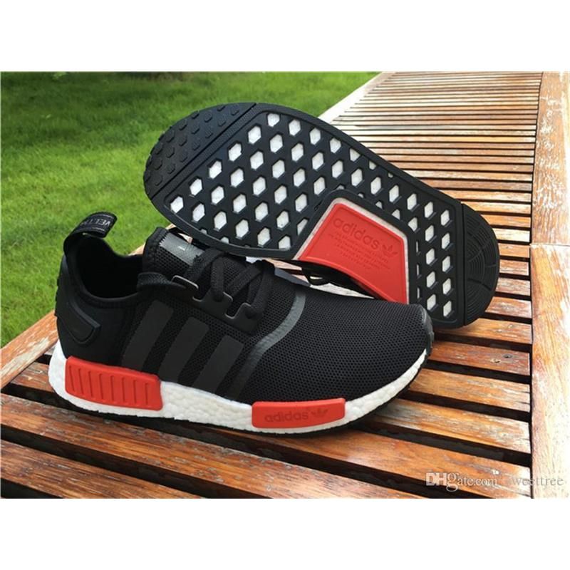 nmd r1 primeknit black and red