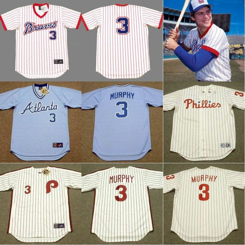 2017 3 Dale Murphy Cooperstown Throwback Jersey Atlanta Braves 1976