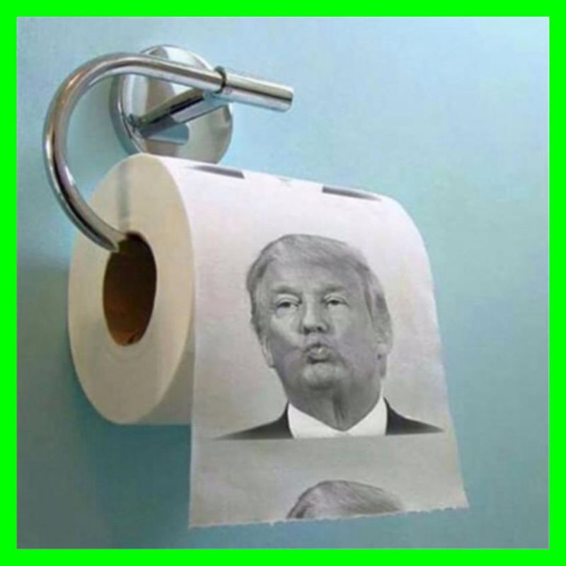 2017 Creative Funny Toilet Paper With Donald Trump Hillary Clinton