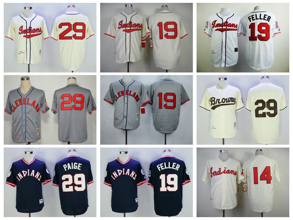2017 Cleveland Indians Baseball Jerseys Throwback 29 Satchel Paige