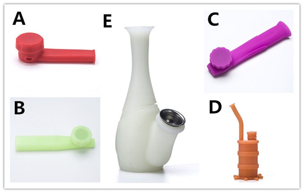 2017 Portable Silicon Smoking Pipes Rubber Silicon Pipe Mini Pipes Vs