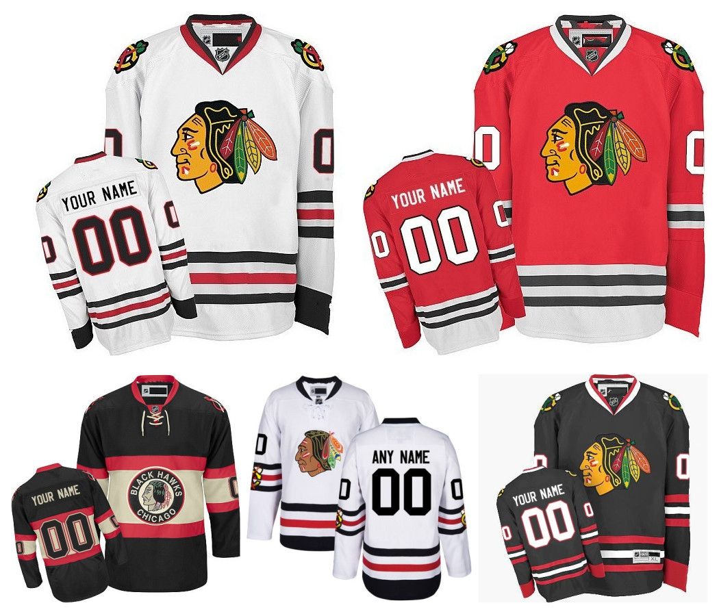 2017 Customized Men Chicago Blackhawks Jerseys Custom Stitched Any Name