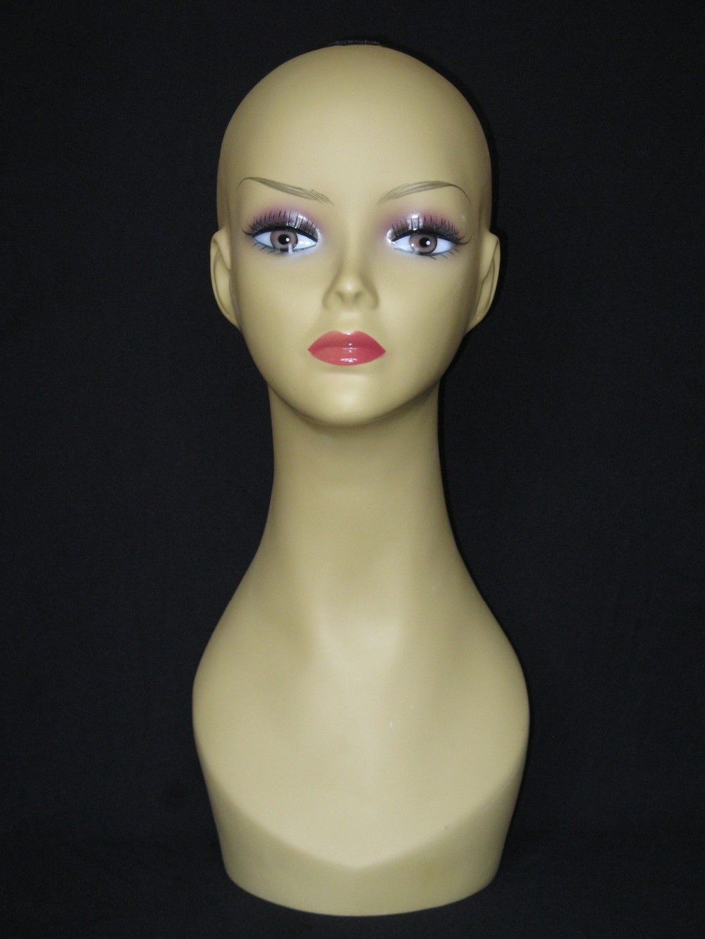 2017 Plastic Female Mannequin Head Realistic Cheap Model Head Display