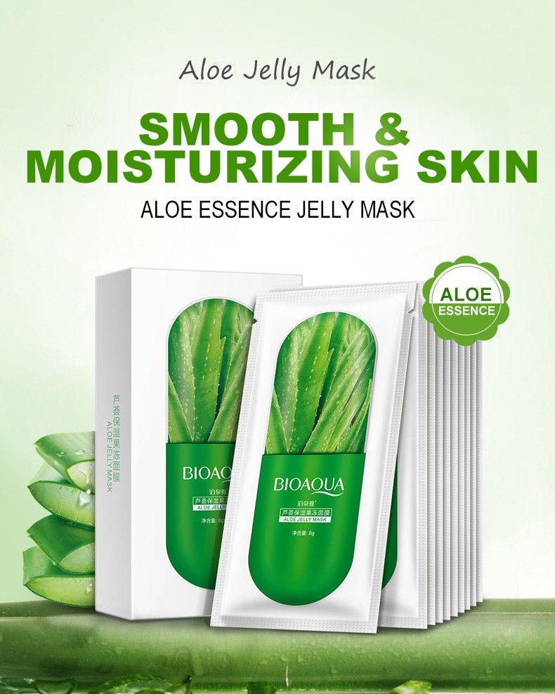 Aloe Vera Plant Jelly Mask Sleep Mask Moisturizing Mask , Shrink Pores, Whitening, Freckle Skin
