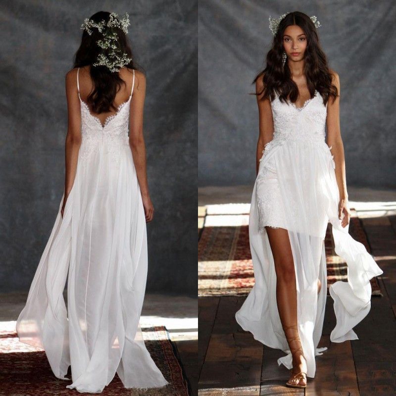sexy short beach wedding dresses