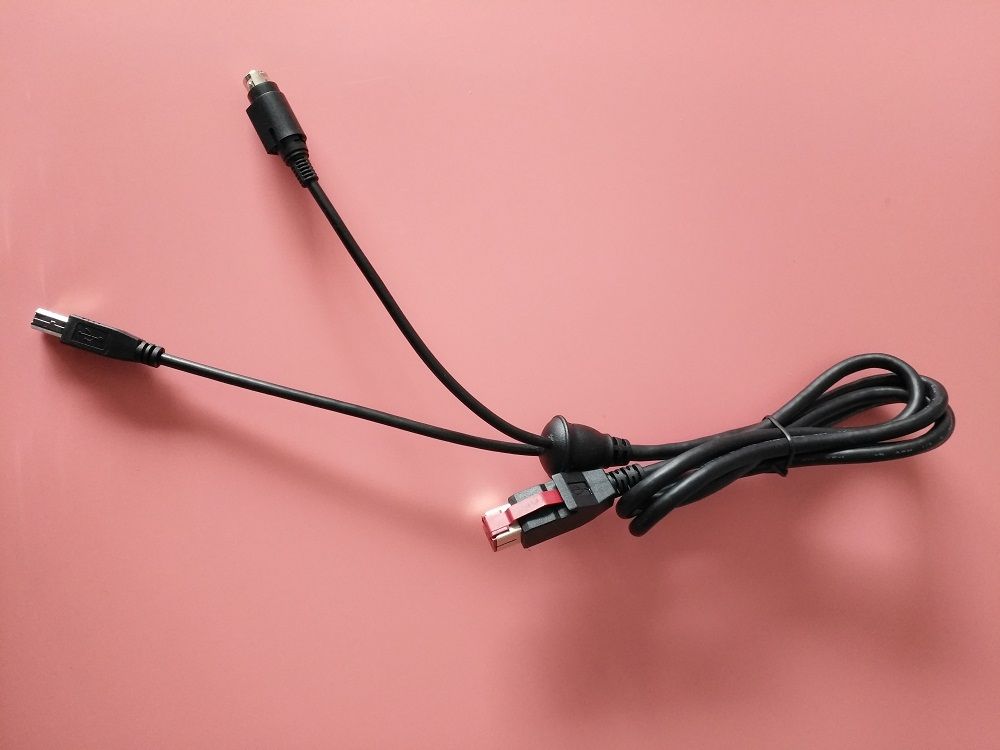 24V to Hosiden+USB B Powered USB Y Cable for POS Epson Printer Cable 24V PoweredUSB 24v Y