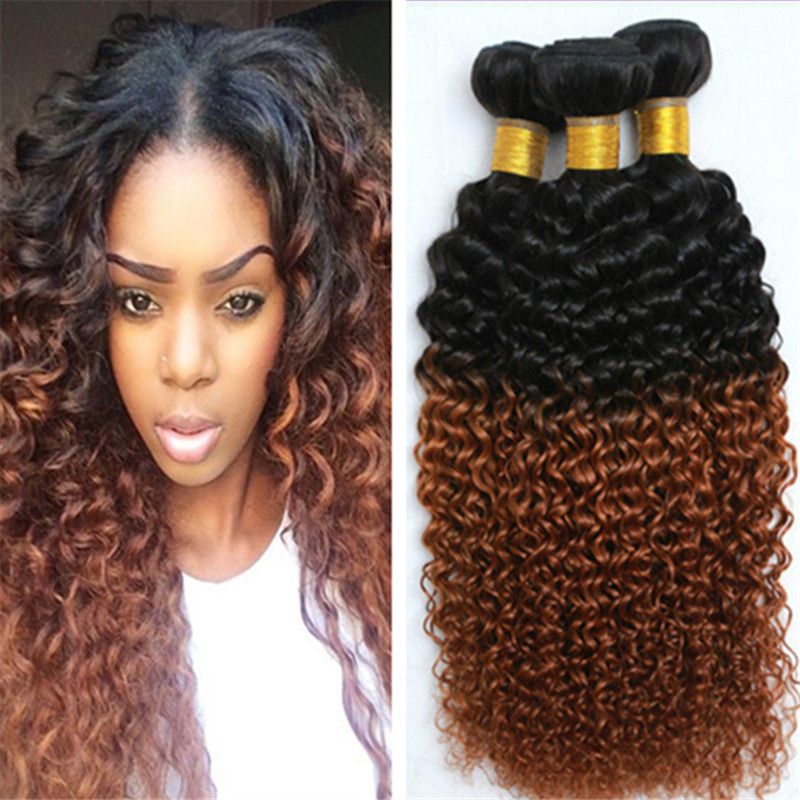 Cyber Monday Sale! Ombre Africa Kinky Curly Brazilian Human Virgin Hair