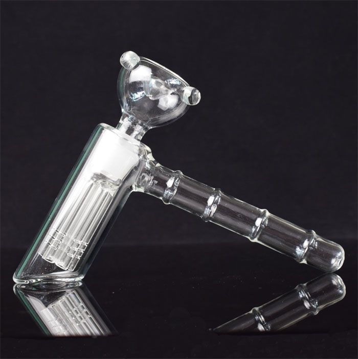 2018 Nice Glass Hammer Pipe 6 Arm Tree Perc Glass Percolator Water