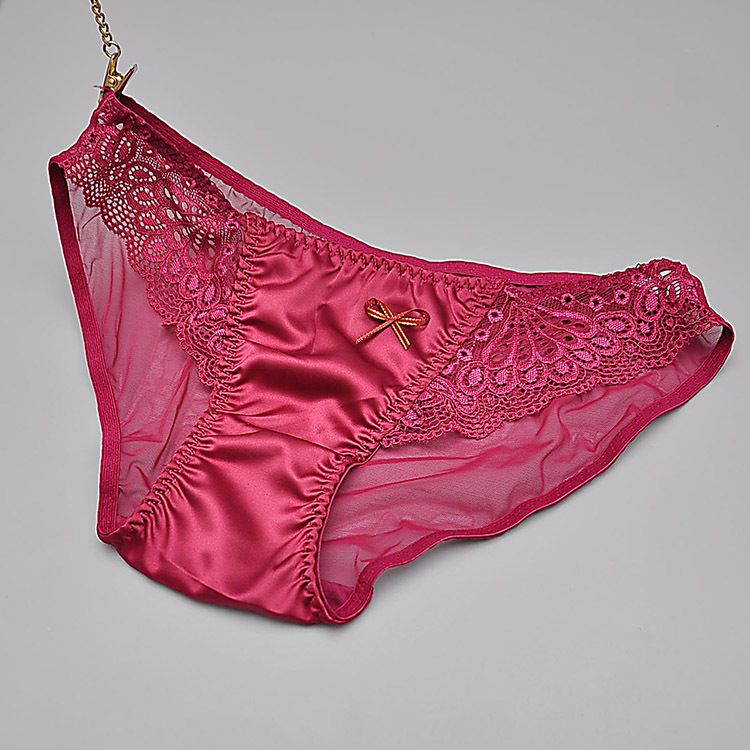 2018 New Cute Bowknot Lace Panties Low Waist Briefs Transparent
