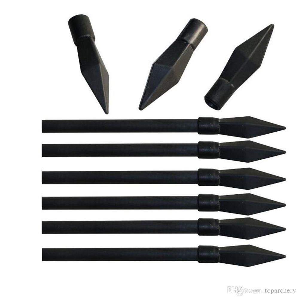 2017 Black Soft Rubber Practice Archery Arrowhead Glue On Target Arrow Tips For All Kinds Of