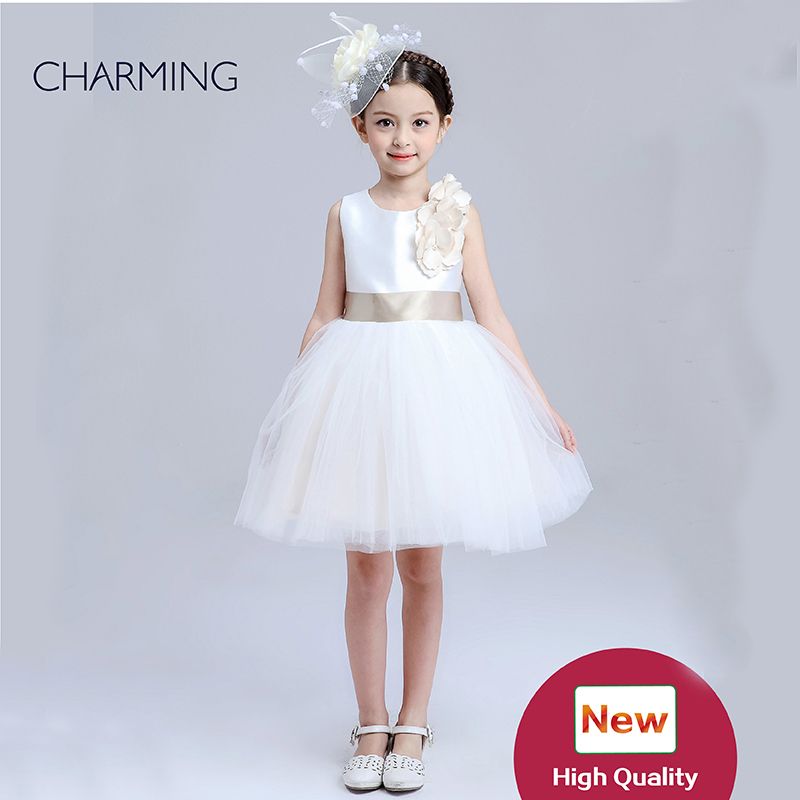 Toddler Pageant Dresses New Model Girl Dress Flower Girls Dresses Size Girls White Dress Girls