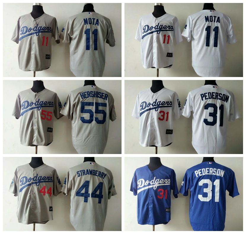 Los Angeles Dodgers Throwback Baseball Jerseys 11 Manny Mota 44 Darryl