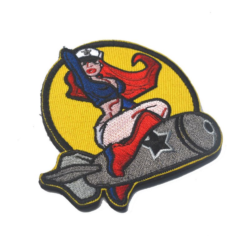 ISAF US PINUP GIRL Tactical Badge Morale Patches Hook & Loop 3D