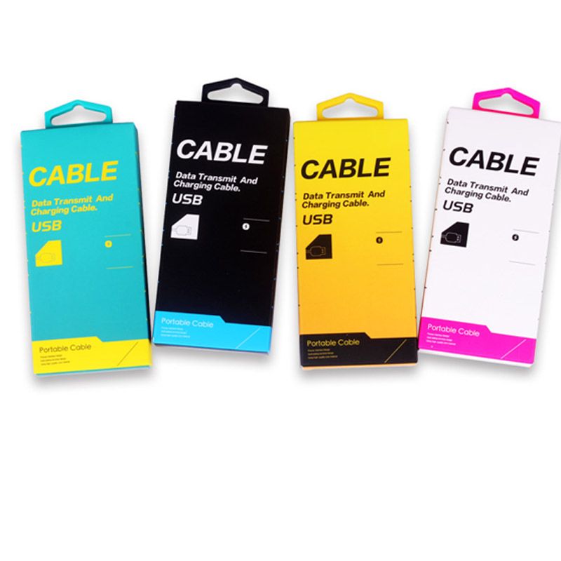 Universal Cardboard Paper Usb Cable Retail Packaging Box Bag Package