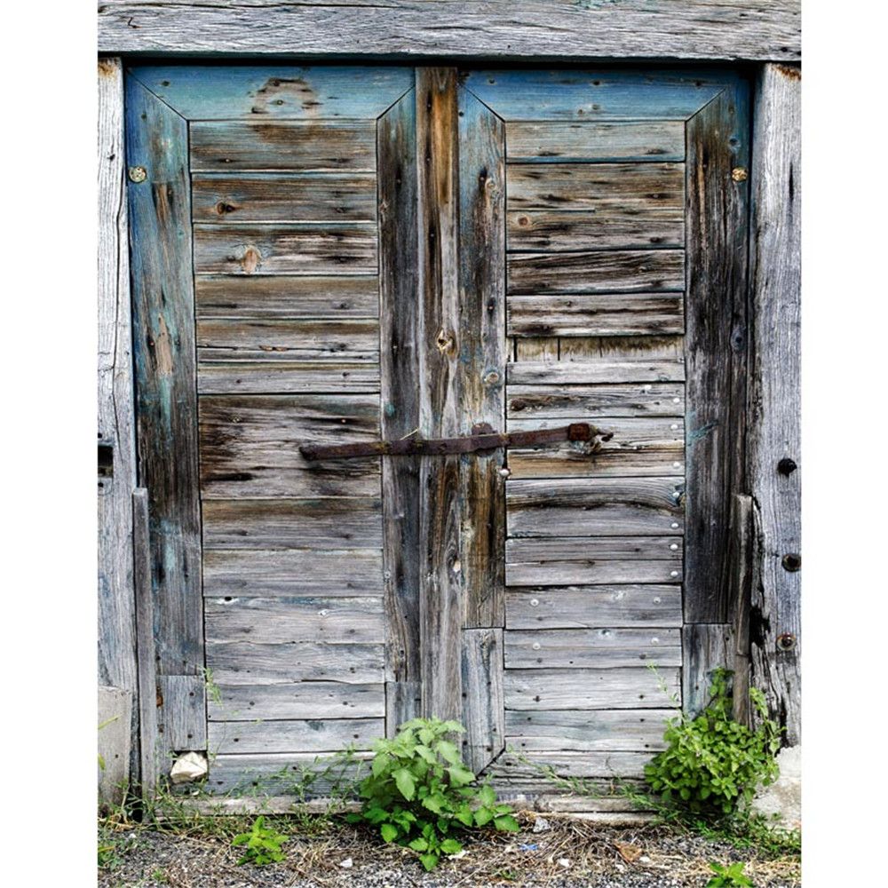 2018 Old Wooden Door Photography Backdrops Vintage Country Style