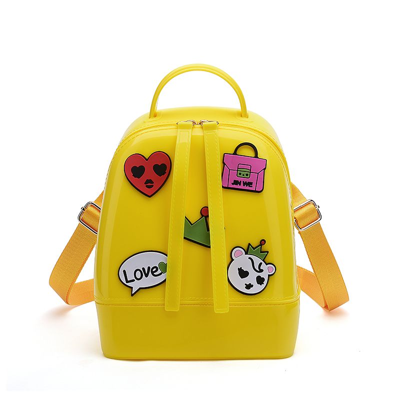 New Fashion Teen Girls Jelly Backpacks Kid Girl Stylish Candy Color