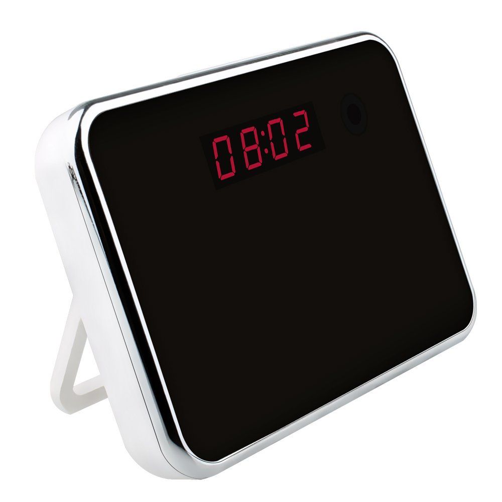 1280*720p Hd Mini Clock Camera Mirror Hidden Digital Motion Detector
