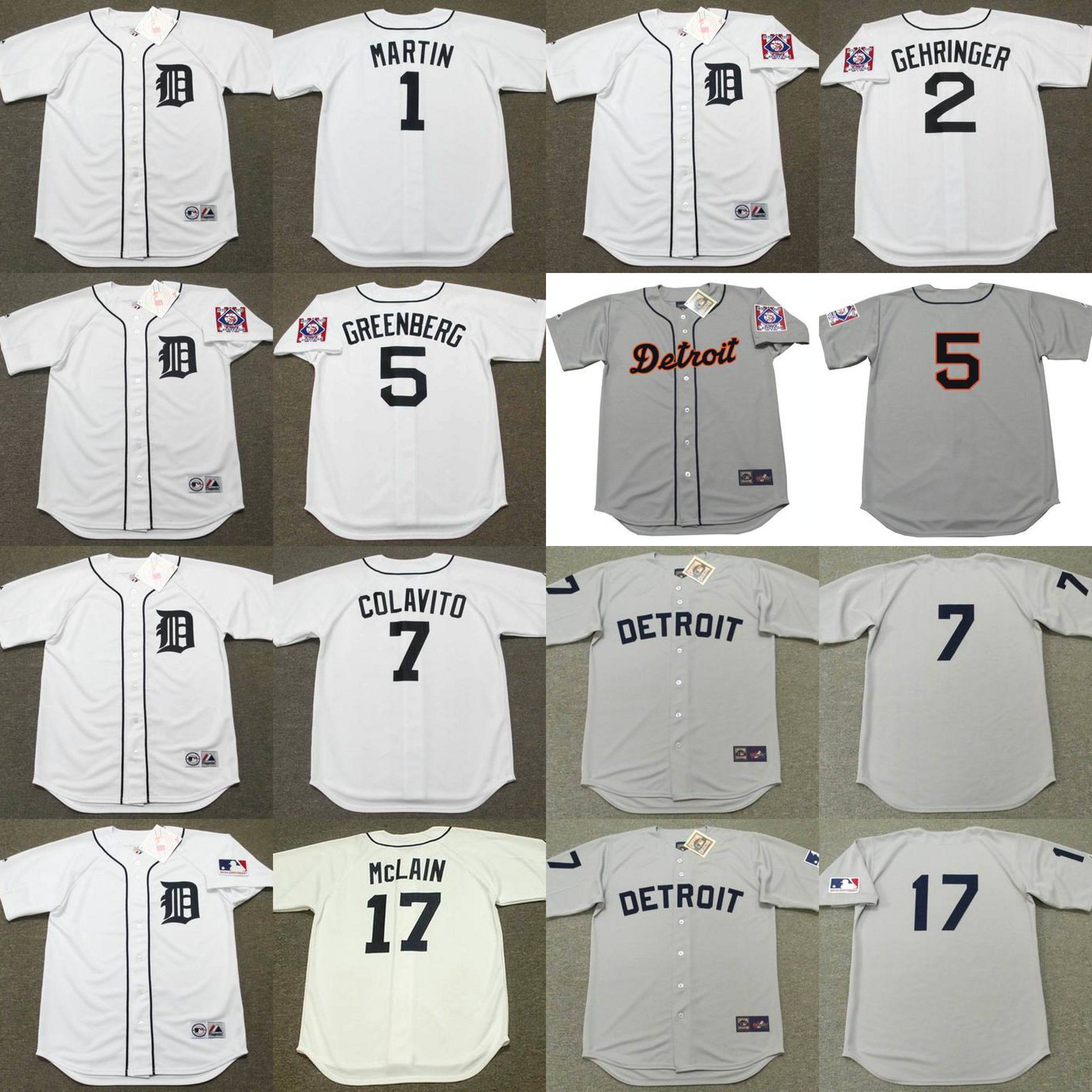 2017 Men'S Detroit Tigers 1 Billy Martin 2 Charlie Gehringer 5 Hank