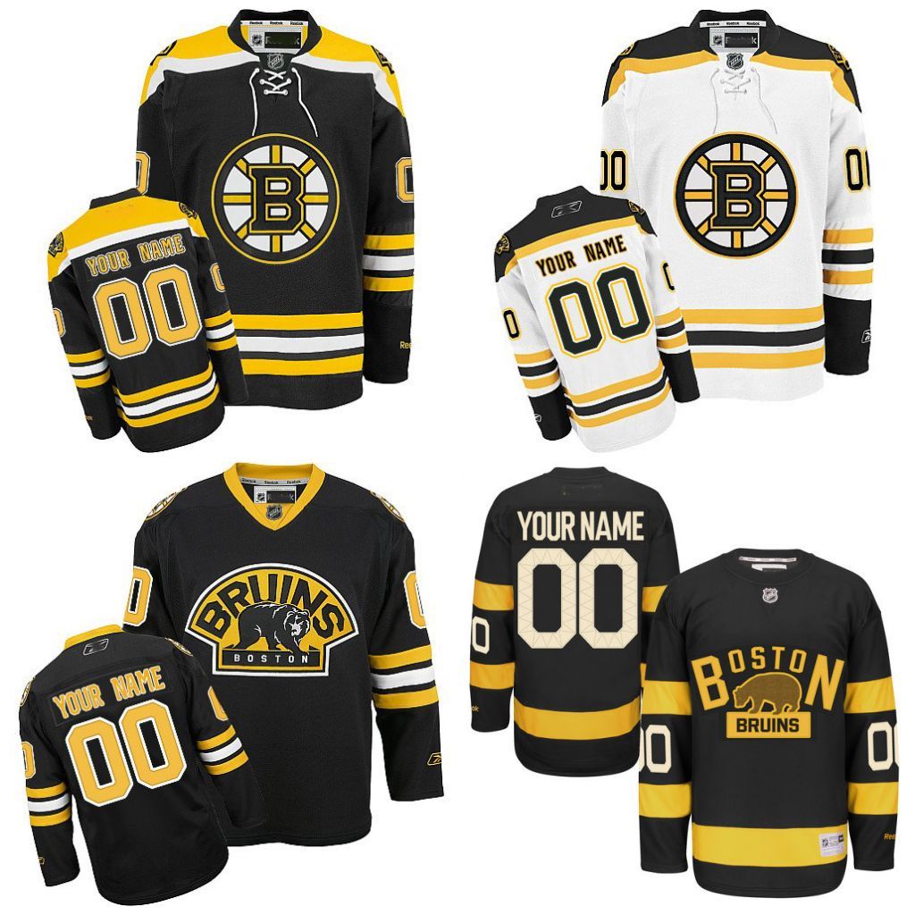 2018 Cheap Hockey Jerseys Boston Bruins Custom Boston Bruins Jersey Any Name Any Number