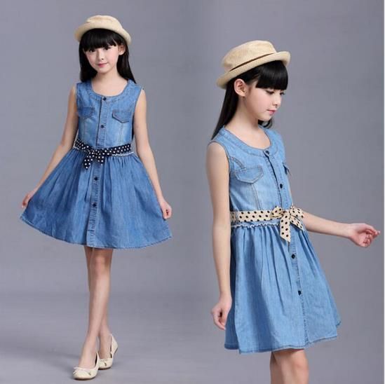 2018 Big Girls Summer Dress 6 7 8 10 12 14 15 Years Children'S Clothing