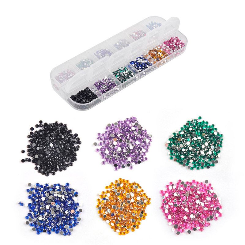 Circle Rhinestone 2mm mix 2mm circle nail tips rhinestones glitters Circle Rhinestone 2mm mix 2mm circle nail tips rhinestones glitters