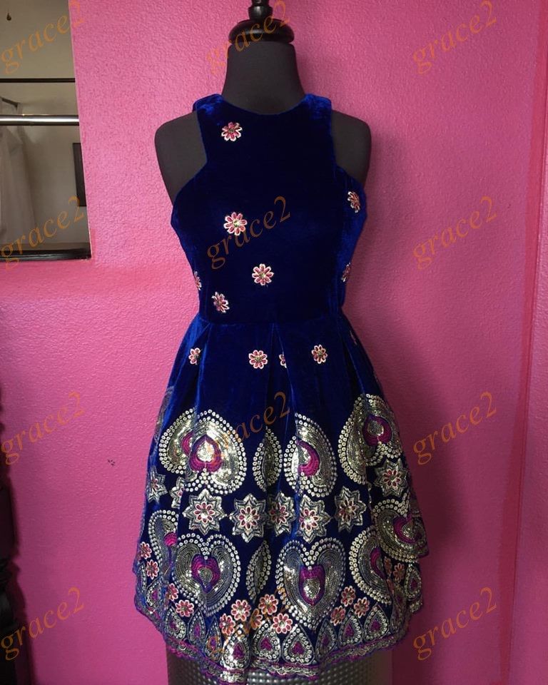 Velvet Dresses 2017 with Halter Neck And Bling Bling