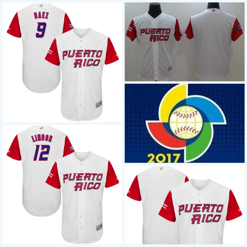 2017 2017 World Baseball Classic Wbc Jersey Puerto Rico Jersey 9 Baez