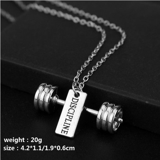 Wholesale Fashion Unisex Sports Necklace Strength Belief Silver Plated