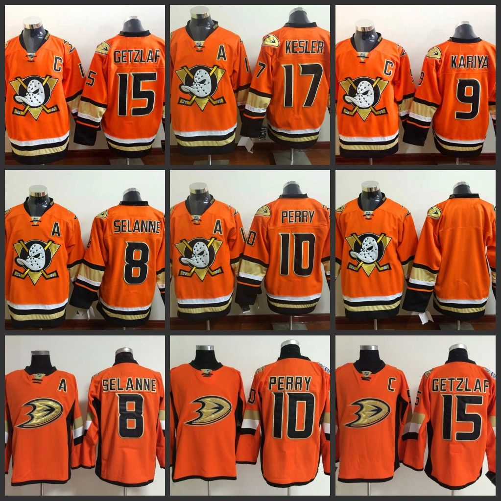 men's anaheim ducks reebok orange alternate premier jersey