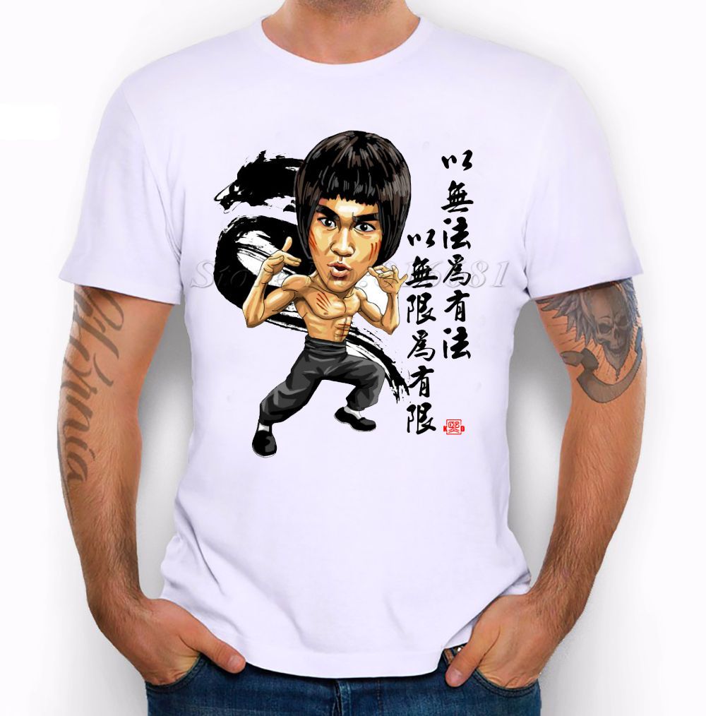 New 2017 Summer Fashion Bruce Lee Design T Shirt Men