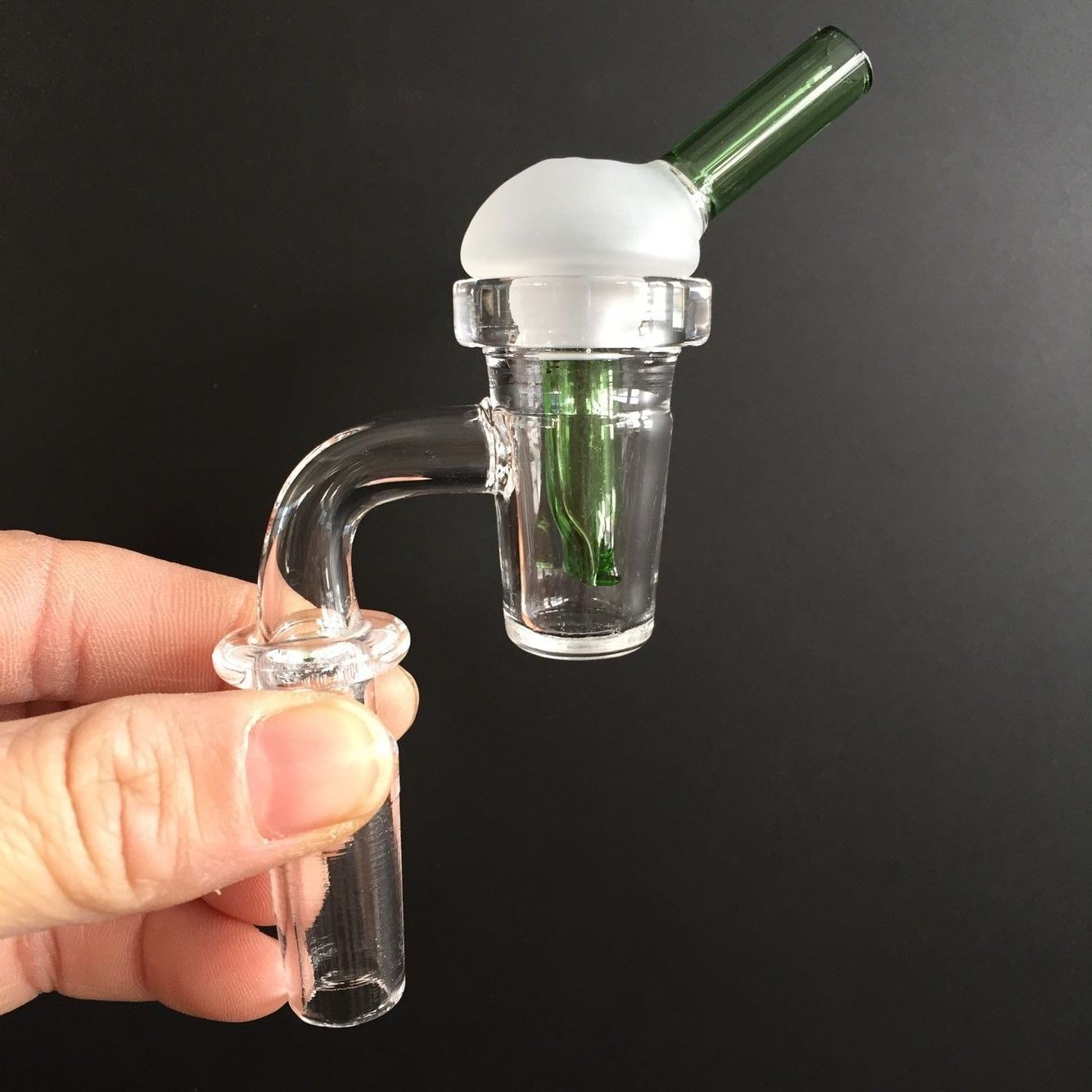 2017 2016 New Quartz Banger With Dabble And Cap 2in1 Quartz Nail 10mm