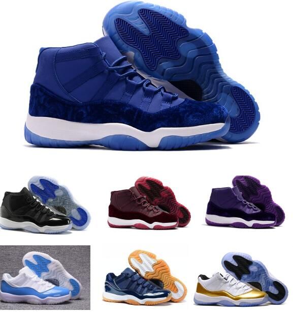 New Retro 11 Basketball Shoes Low Women Men Retros Space Jam 11s Xi 72 Bred Blue Velvet Heiress
