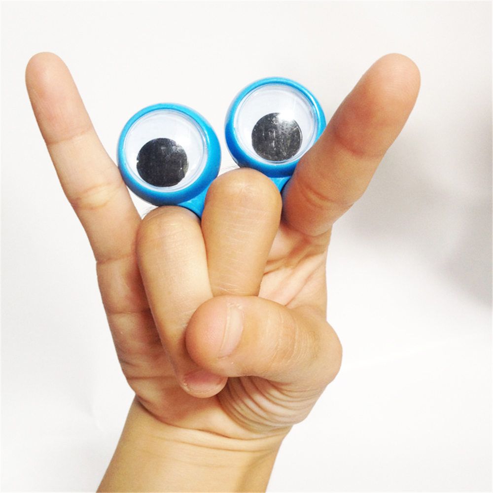 2017 Wholesale Eye Finger Puppets Plastic Rings With Wiggle Eyes Party Favors For Kids Assorted