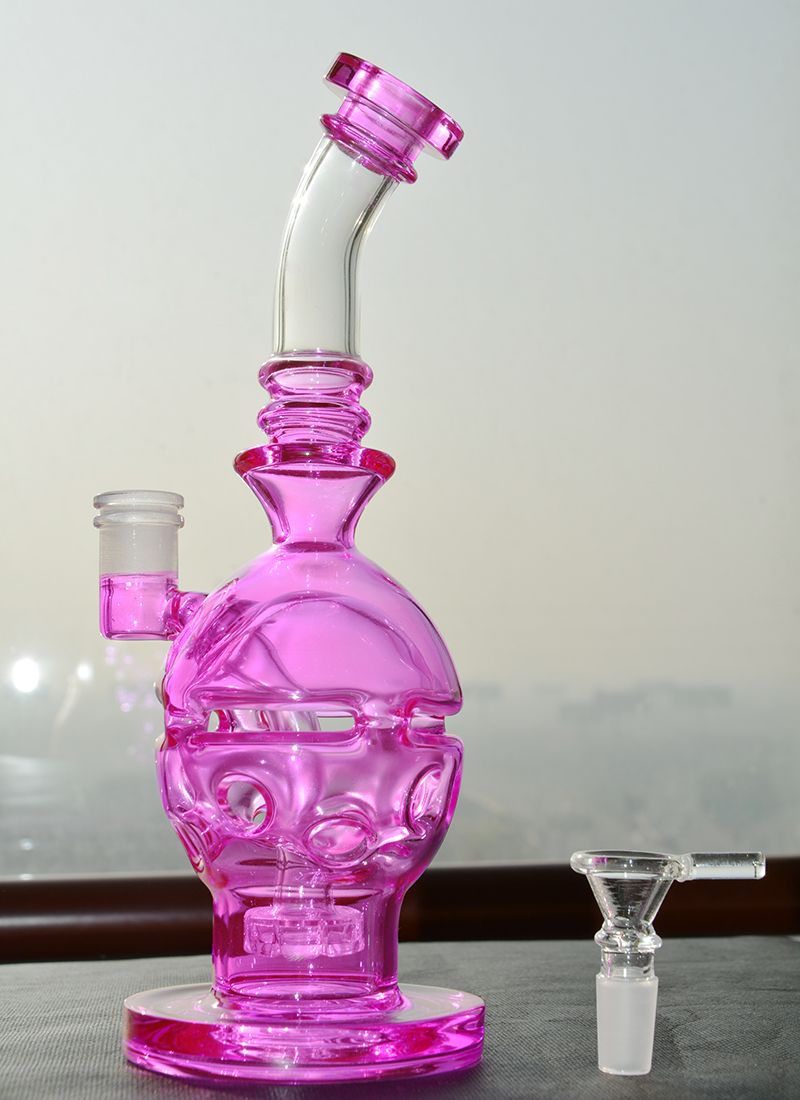 2017 Dab 2017 Cheap Glass Bongs Ball Rig Pink Fab Egg Ball Thick Glass Bongs Recycler Dab Rigs