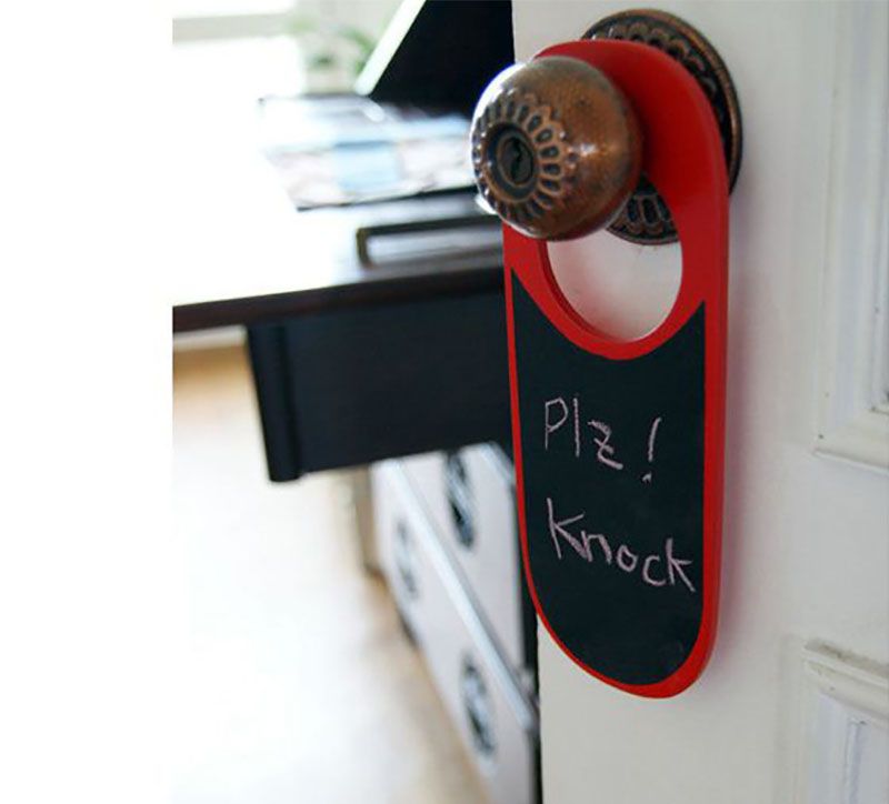 Door Hanging Signs Mini Chalkboard Paint Door Hanger Message Blackboard