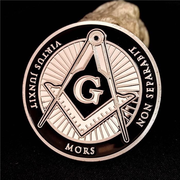 2018 Masonic Mason Silver Plated Challenge Coin From Shuzideng, 5.03