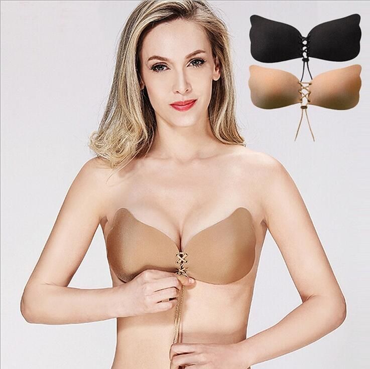 Self Adhesive Strapless Bra Butterfly Shaped Bras E Push Up Nubra