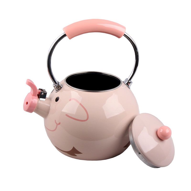 Best Enamel Cute Pig Kettle 2.0l Porcelain Teapot Whistle Kettle