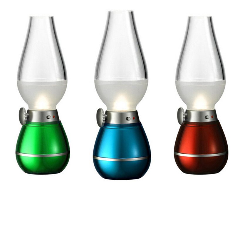 2017 Led Retro Lamps Novelty Lighting Usb Rechargeable Blowing Kerosene Lamp Adjustable Blow On ...