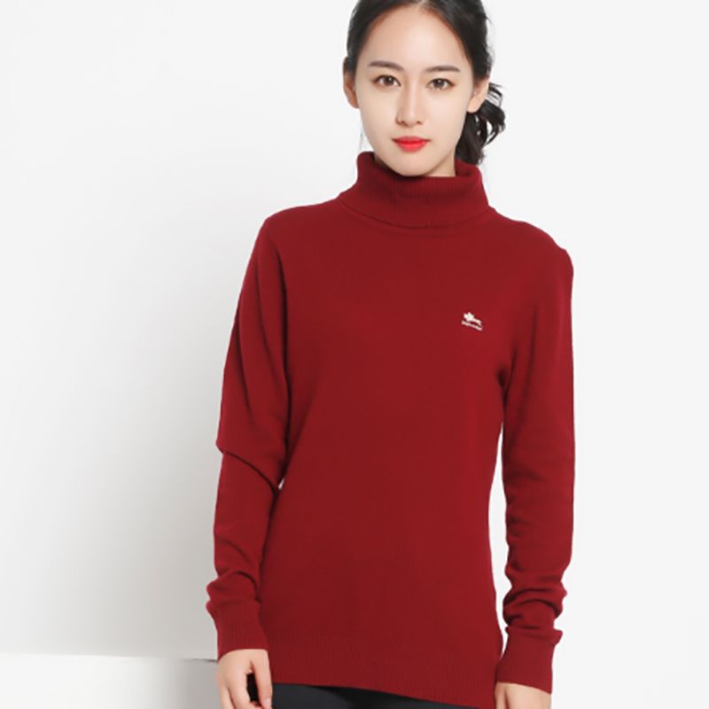 2016 2017 Promotion Ruby Red Pullover Regular Long Sleeve Turtle ...