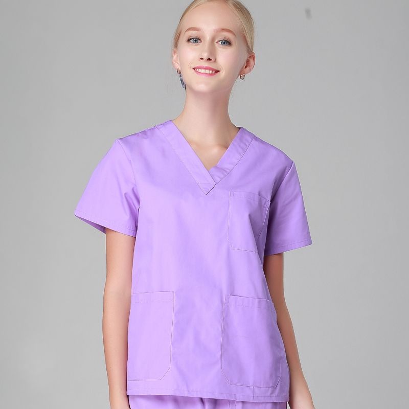 2018 Women Men Hospital Clinic Doctor Workwear Scrub Set Beauty Salon